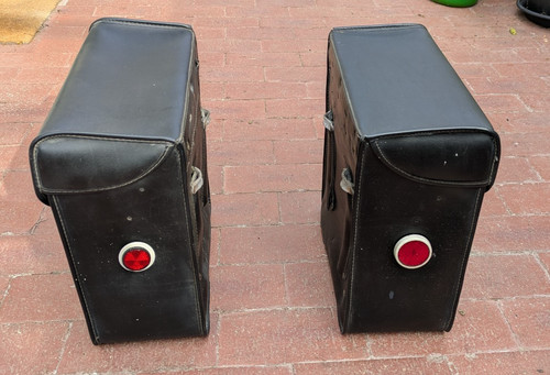 Vintage motorcycle panniers - vintage,