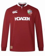 Canterbury British and Irish Lions Adults Long Sleeve Classic Rugby Shirt XL Red