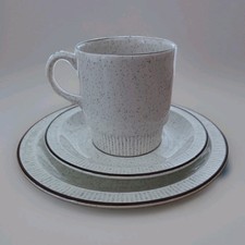 Poole Pottery Parkstone Tea Cups Trio sets x2 Mid Century 70s replacement 