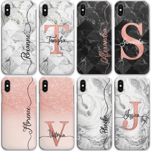 Personalised phone case marble - personalised,