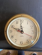 Magneta Railway Clock  The Movement  Been Replaced With A Battery One, Working