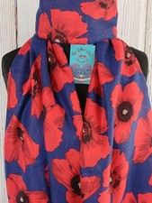 POPPY FLOWER GLITTER SCARF