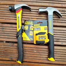 DeWalt Tape Measure Magnet 5m 16’  with Stanley FatMax Hammer 14oz and 20oz