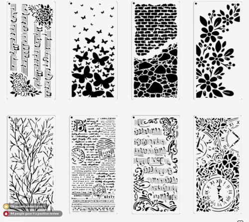 Craft stencils reusable - 8,