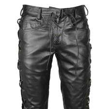 Men's Black Lace Up Leather