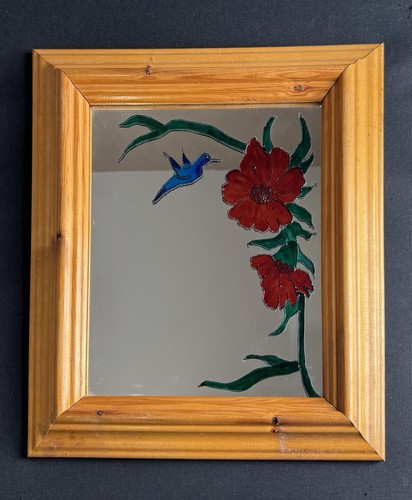 Vintage stained glass mirror - vintage,