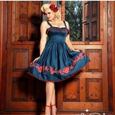 Pinup Girl Clothing Teal Bella