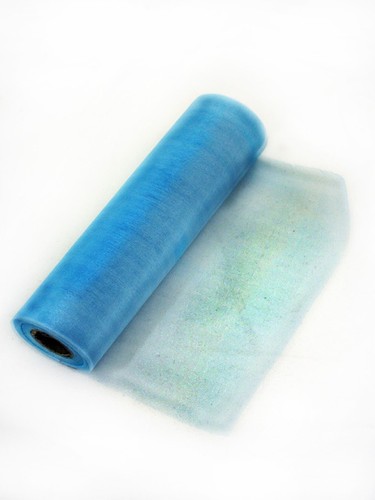 Turquoise organza snow - turquoise,