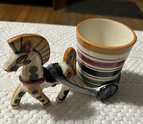 Horse and cart planter vintage - and,