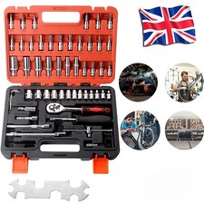 53X Ratchet Wrench Spanner Socket Set 1/4" Drive Tool Repairing Kit Professional