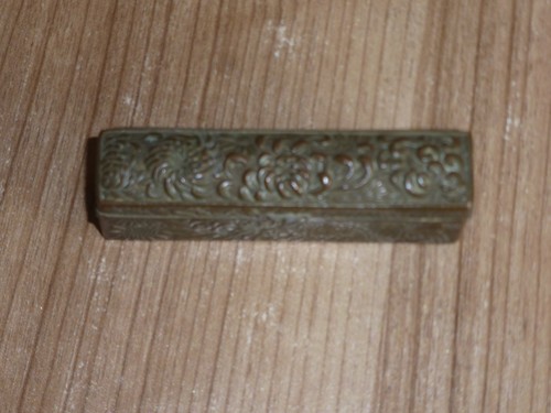Antique metal snuff box - metal,
