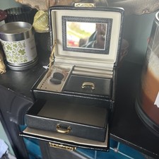 Dulwich Designs Leather Jewellery Mini Box With Gold Key &Mirror