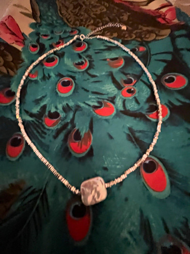 Silver plated sparkly - , chain