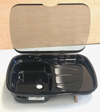 Spinflo Argent Sink Black & Glass Lid Elddis Bailey Caravan Motorhome AGS1