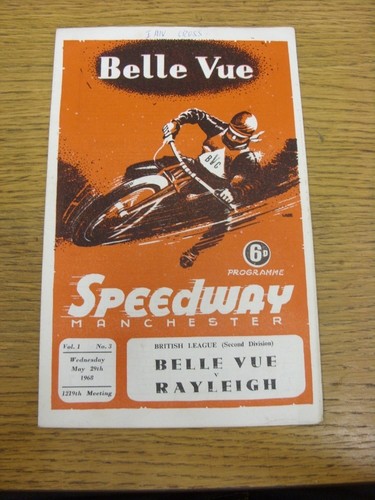 1968 speedway programme - speedway,