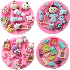 Baby shower silicone fondant - silicone,