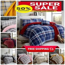 TEDDY Fleece Check DUVET COVER