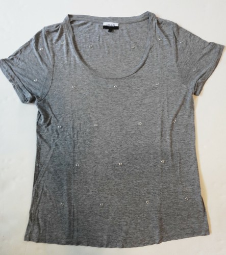 Ladies grey top with silver - top,