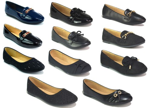 Girls black ballerina shoes - girls,