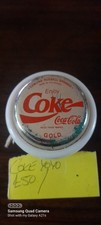 Rare Gold Coca Cola Spinner Yo-Yo Vintage Collectable Retro Toy