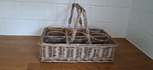 Wicker picnic basket with - picnic,