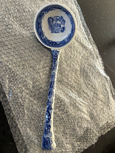 Antique blue willow ceramic - blue,