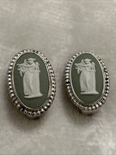 Vtg wedgwood green jasperware - green,