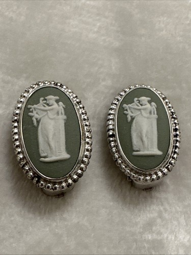 Vtg wedgwood green jasperware - wedgwood,
