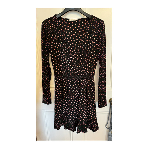 Oasis black pink heart print - black,