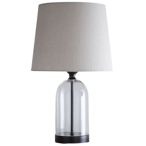 Matt black clear glass bell - &,