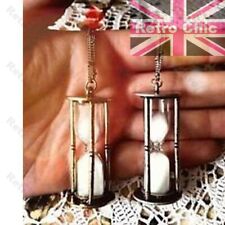 BIG HOURGLASS pendant RETRO vintage HOUR GLASS sands of time LONG CHAIN NECKLACE