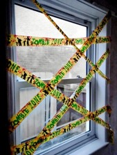 9m ZOMBIE Halloween Warning Tape Haunted House Party Decoration Bloody Caution