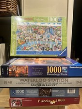 5 x 1000 Piece Jigsaw Puzzle Bundle London Christmas theme 1 still sealed
