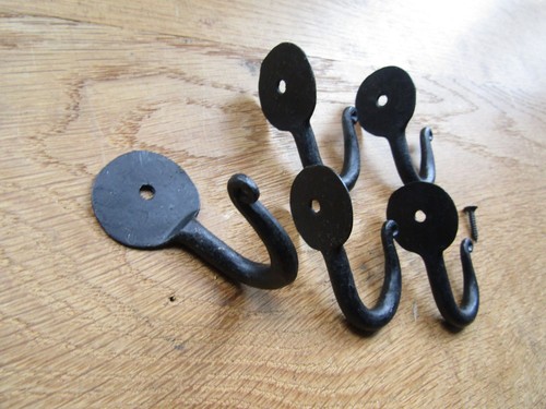Rustic iron hook - hand, forged