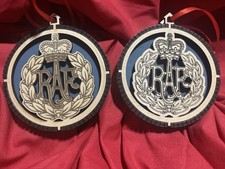 Bespoke Hand Crafted RAF Regiment Xmas Tree Decorations 73mm Dia Gift
