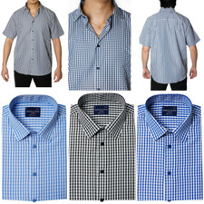 Mens Check Shirts Short Sleeve