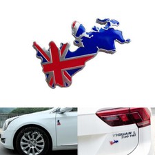 3D England Union Jack UK GB Car Map Badge Metal Chrome Symbol Decal Sticker Van