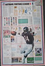 Vintage American football poster, wagon wheels 80s large poster