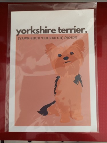 Yorkshire terrier dog print - terrier,