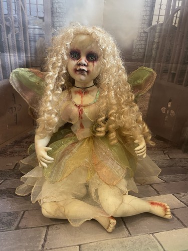 Ooak creepy horror fairy doll - horror,