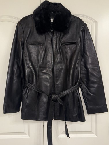 Jones new york black leather - jones,