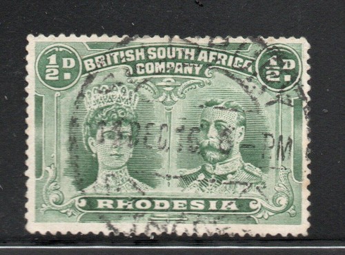 Rhodesia 1910 d shade - 1910-13, ½d.