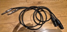 2 x KLOTZ Female XLR to 6.35mm 1/4' Stereo TRS Jack Balanced 1m Cable