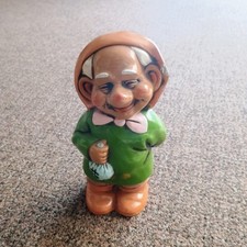 Vintage Gnome Coin Bank w/