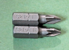 PZ1 X 2 25MM SCREWDRIVER BIT 1/4" HEX HIGH QUALITY S2 TOOL STEEL