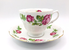Royal Vale Bone China Tea Cup & Saucer Pink Roses by Ridgway Potteries Vintage
