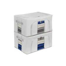 Womanht 2 Pack Closet Organizers and Storage, Foldable Oxford Steel Frame...