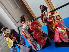 Washi Oiran Paper Dolls , traditional Japanese style - Authentic and Antique