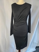 Whistles Ruched Little Black Dress LBD Size 10