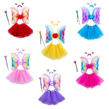 4x Girls Fairy Costume